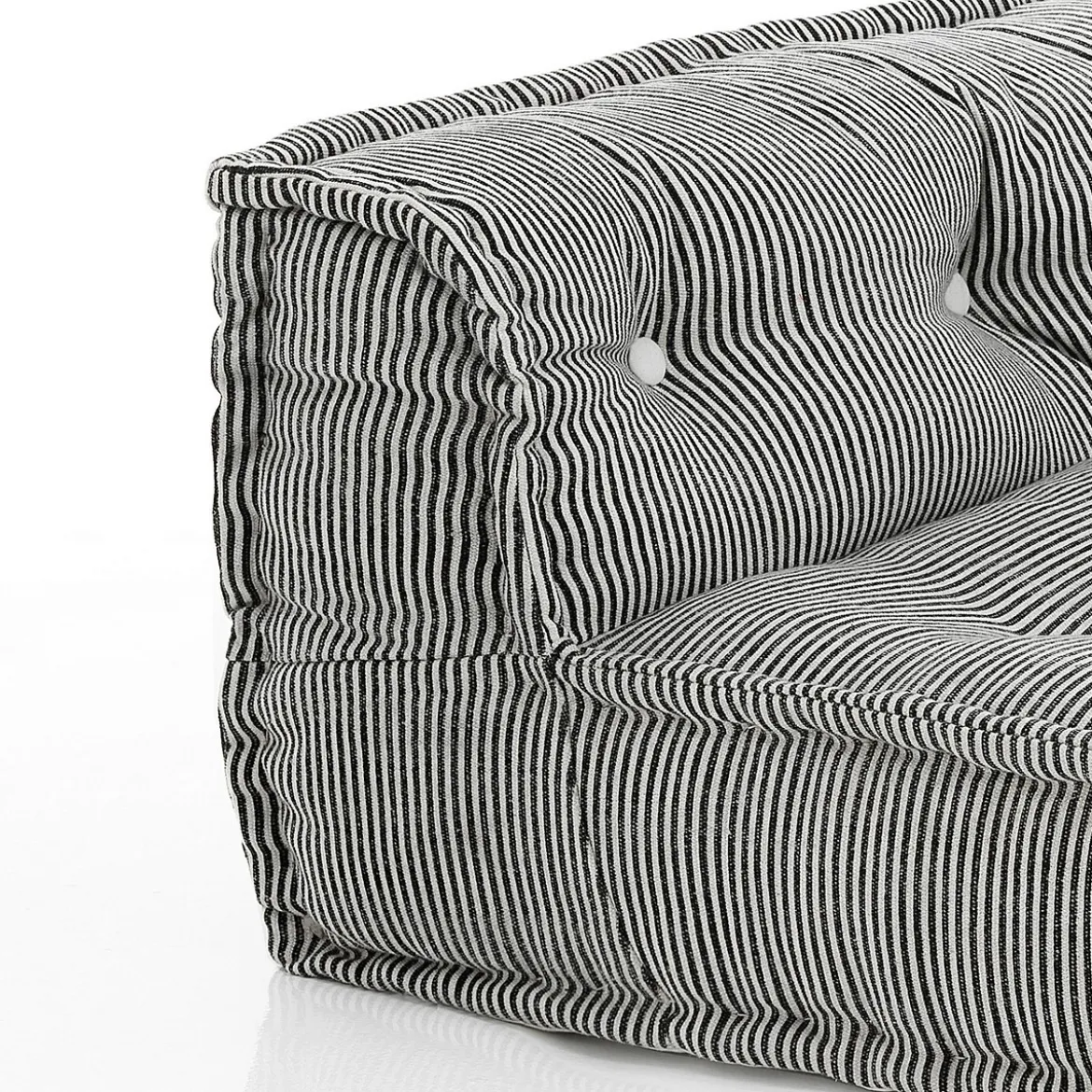 Lines poltrona chaise longue rivestimento cotone bianco dimensioni l80 p80 h60 cm