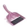 Litte smilly pink set pulizia paletta e scopino in metallo rosa lucido