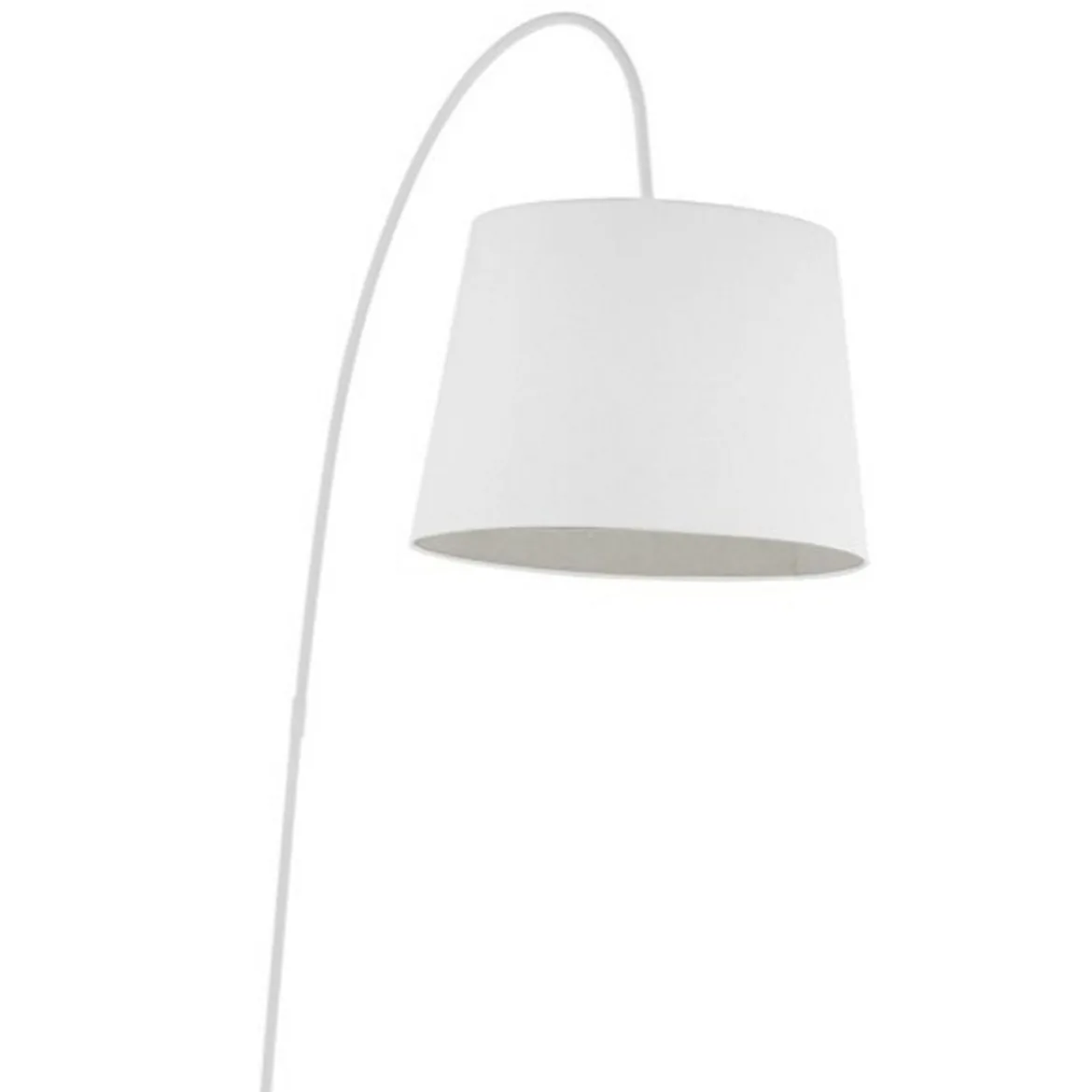 Little smarty white lampada da terra in metallo bianco opaco con paralume in tessuto bianco d29 h210 cm