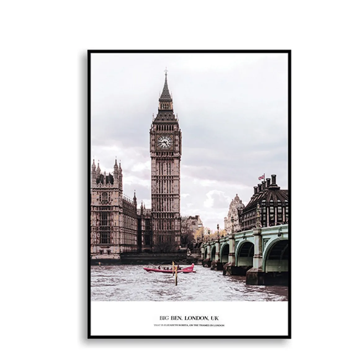 London composizione 5 quadri decor home 11 stampa su tela