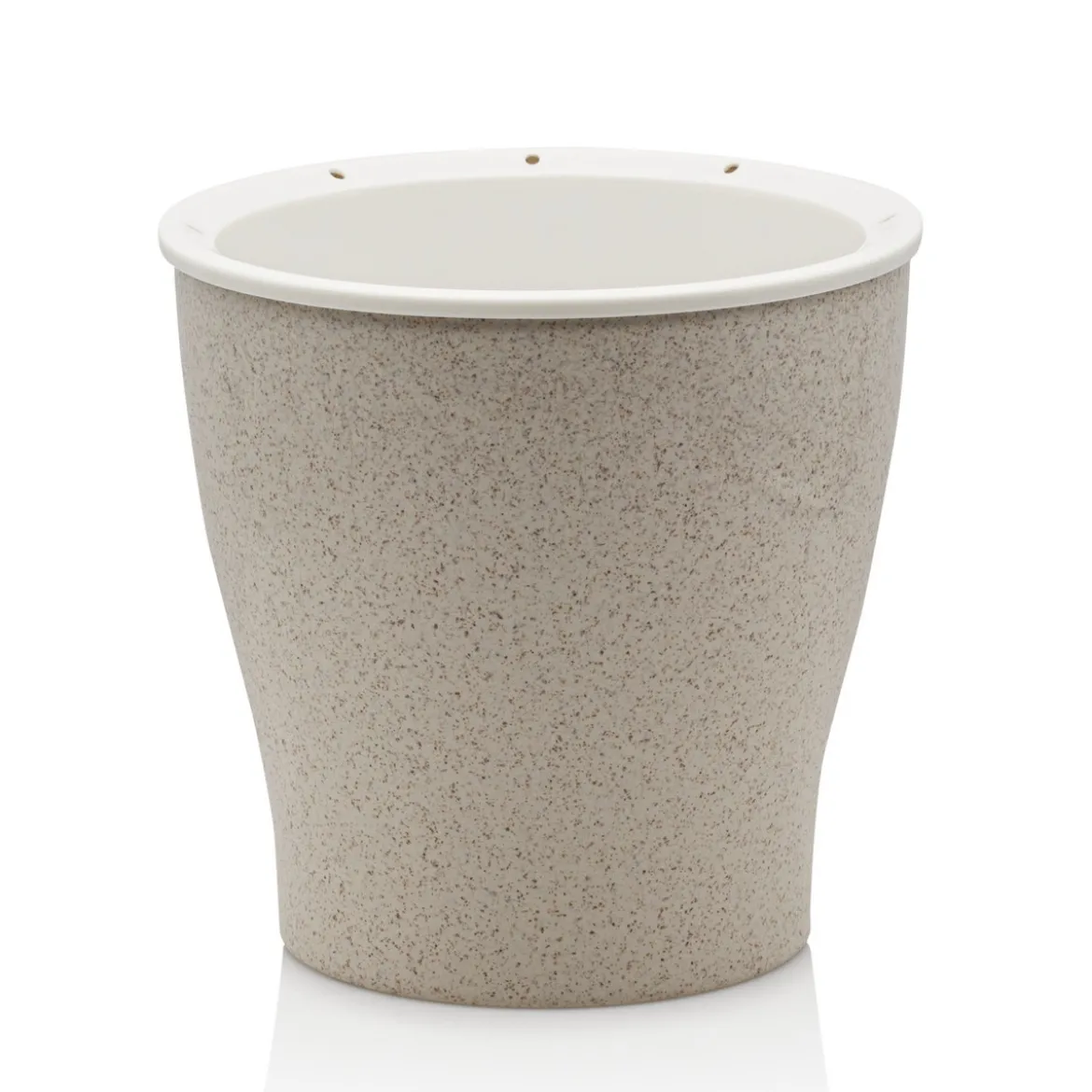 Loppy medium vaso autoinnaffiante per esterno e interno petunia beige d17.3xh17 cm