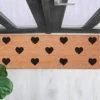 Love zerbino runner in fibre di cocco e pvc antiscivolo fantasia love cm 40x120x2