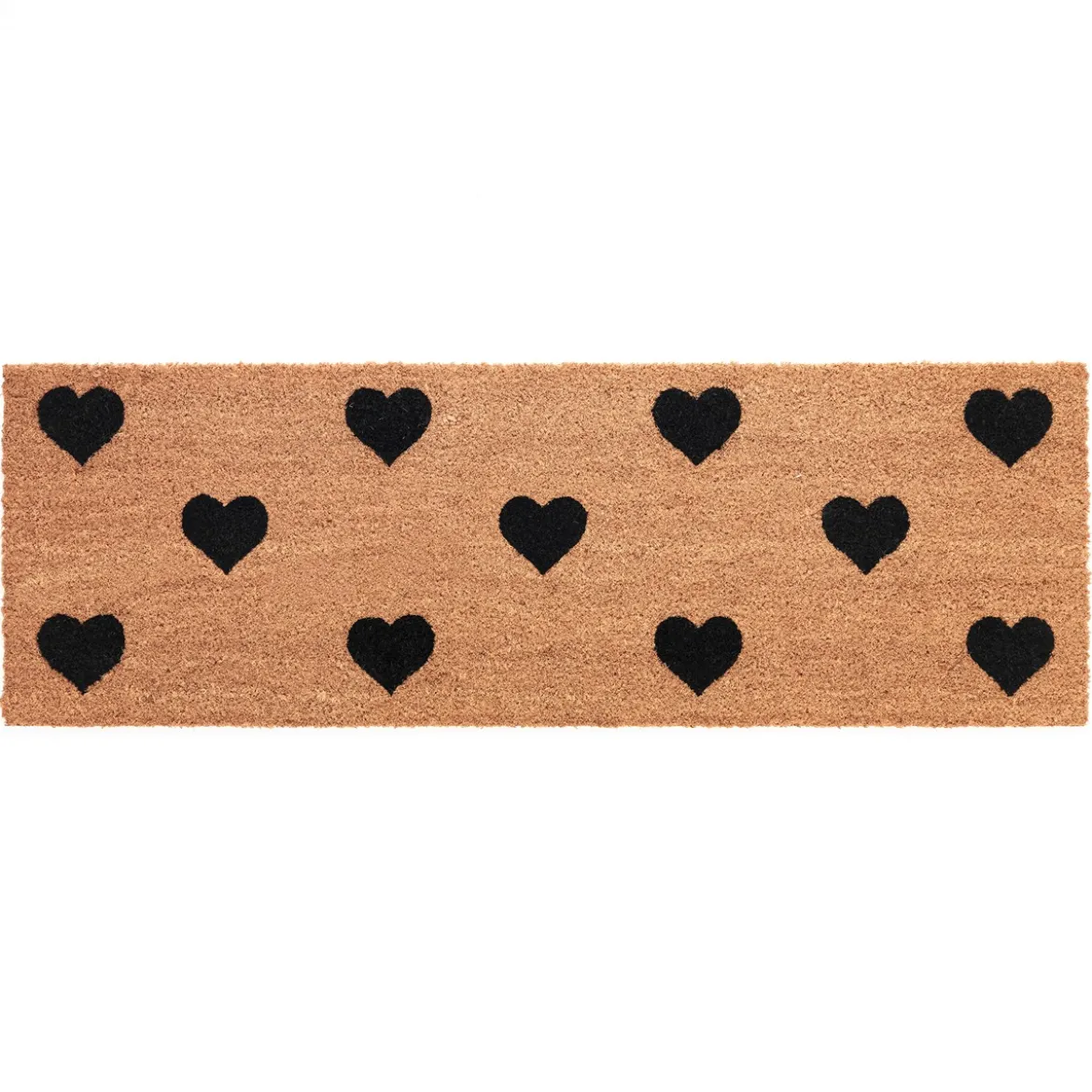 Love zerbino runner in fibre di cocco e pvc antiscivolo fantasia love cm 40x120x2