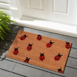 Lucky charm zerbino in fibre di cocco e pvc antiscivolo fantasia lucky charm cm 45x75x2