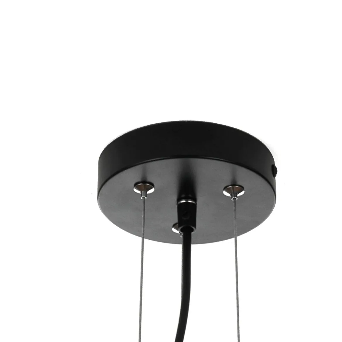 Ludo a lampadario in acciaio nero e oro opaco 3 lampade d60xh23 cm