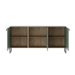 Madia 3 ante THESSA GREEN SMOKE finitura Verde Grigio - Noce crudo H90 L184 P40