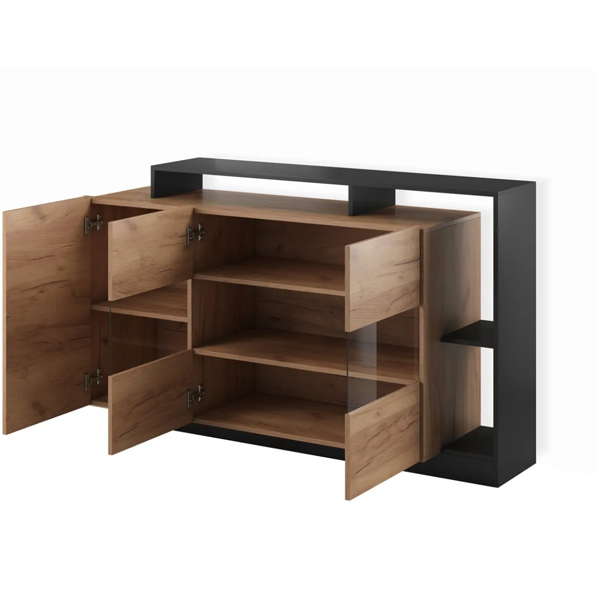 Madia KELY Anthracite finitura Rovere dorato Antracite H935 L155 P44
