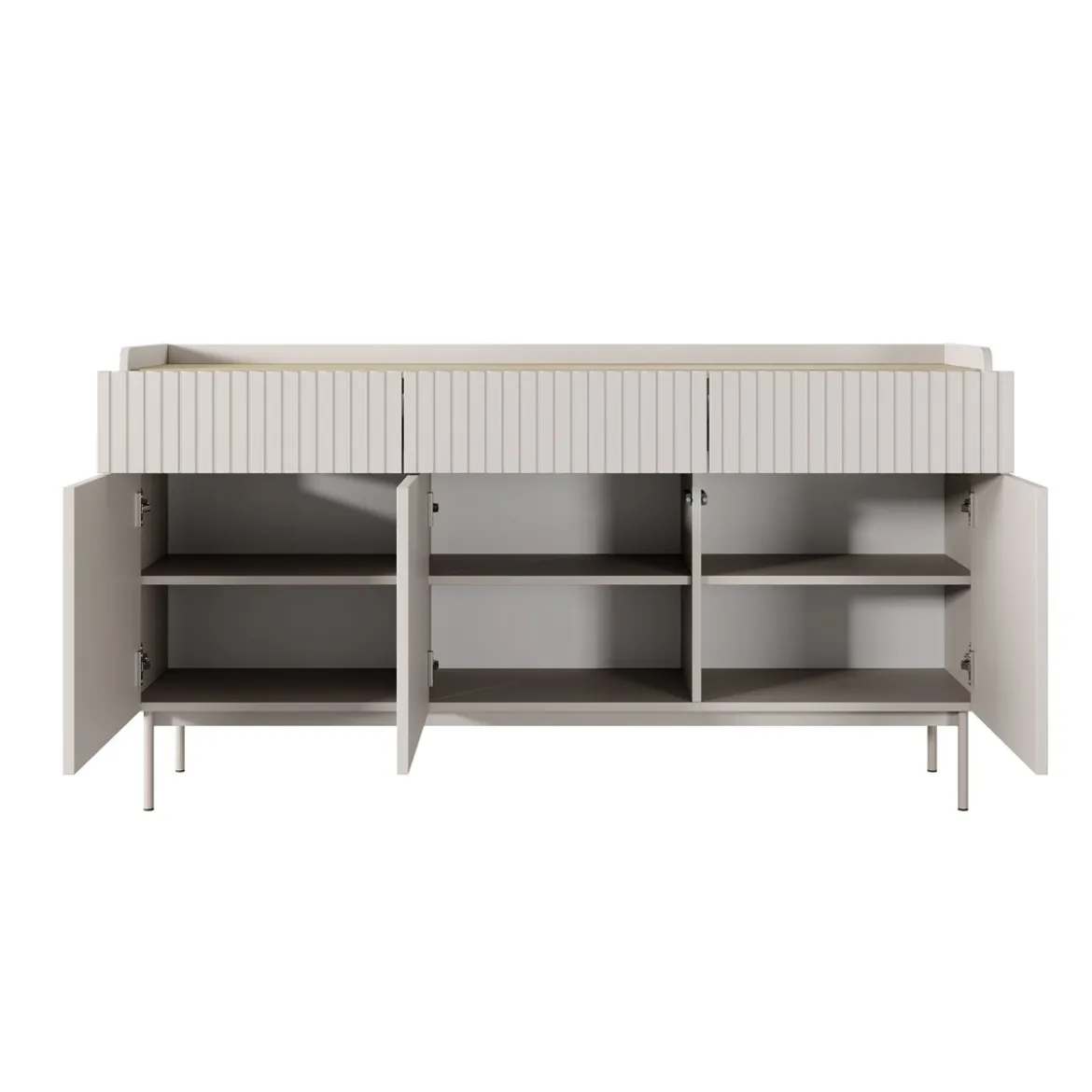 Madia MALENA colore Beige opaco Rovere Scandi cm H822 L153 P38