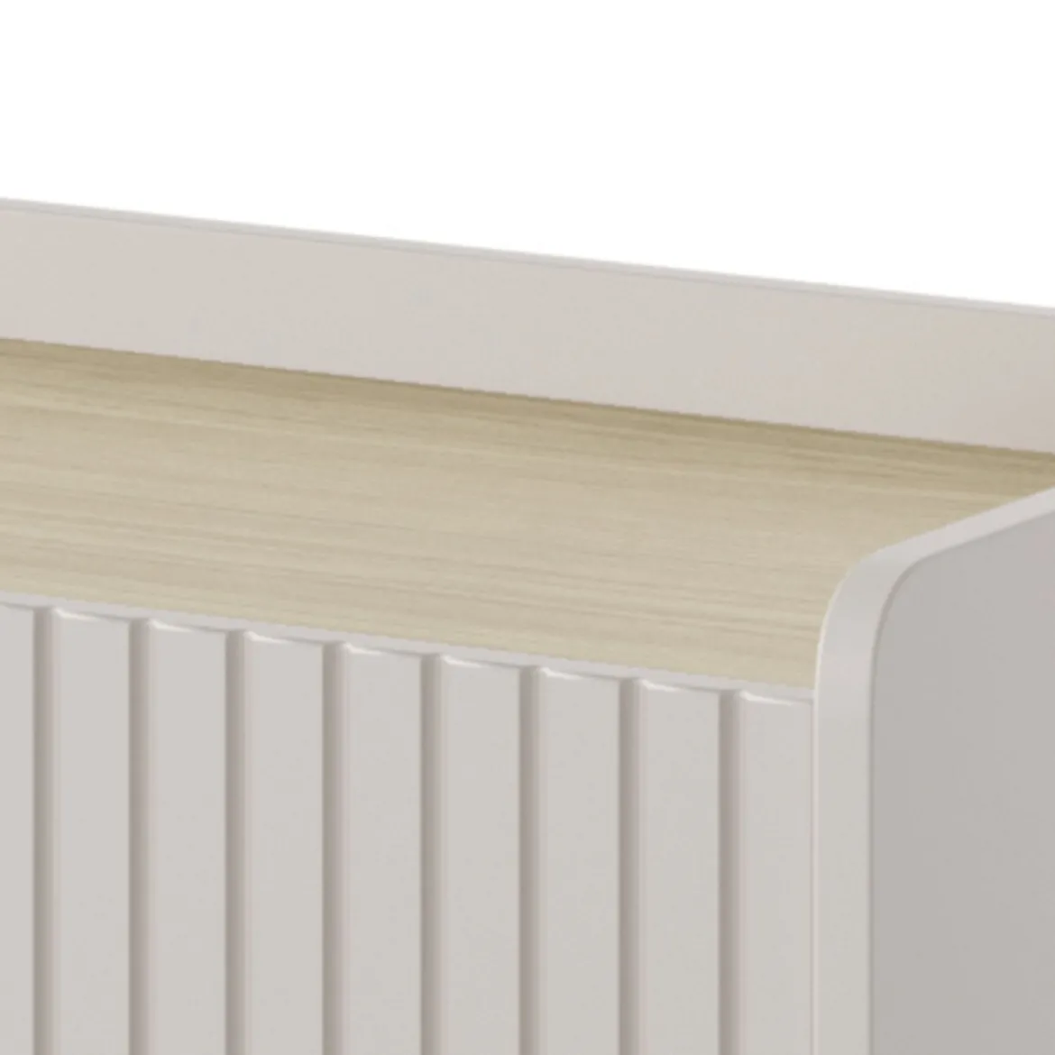 Madia MALENA colore Beige opaco Rovere Scandi cm H822 L153 P38