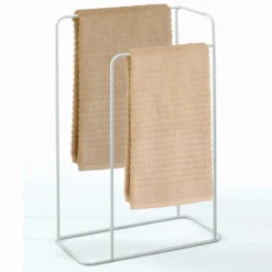 Madi colonna porta asciugamani in acciaio bianco opaco 49x22xh75 cm