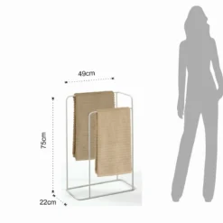 Madi colonna porta asciugamani in acciaio bianco opaco 49x22xh75 cm
