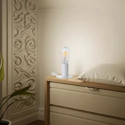 Magic lampada da tavolo applique in metallo verniciato di bianco opaco d11 h9 cm