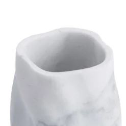 Marble bicchiere portaspazzolini in marmo 7.5x7.5 h10.5 cm