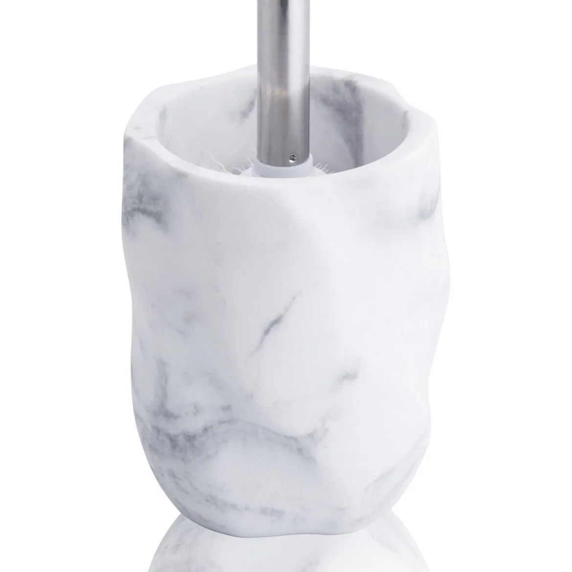 Marble portaspazzolino toilette ealizzato in marmo 9.5x9.5 h12.5/37 cm