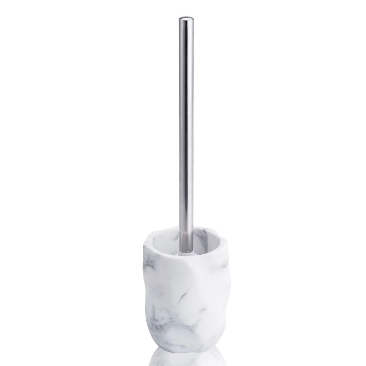 Marble portaspazzolino toilette ealizzato in marmo 9.5x9.5 h12.5/37 cm
