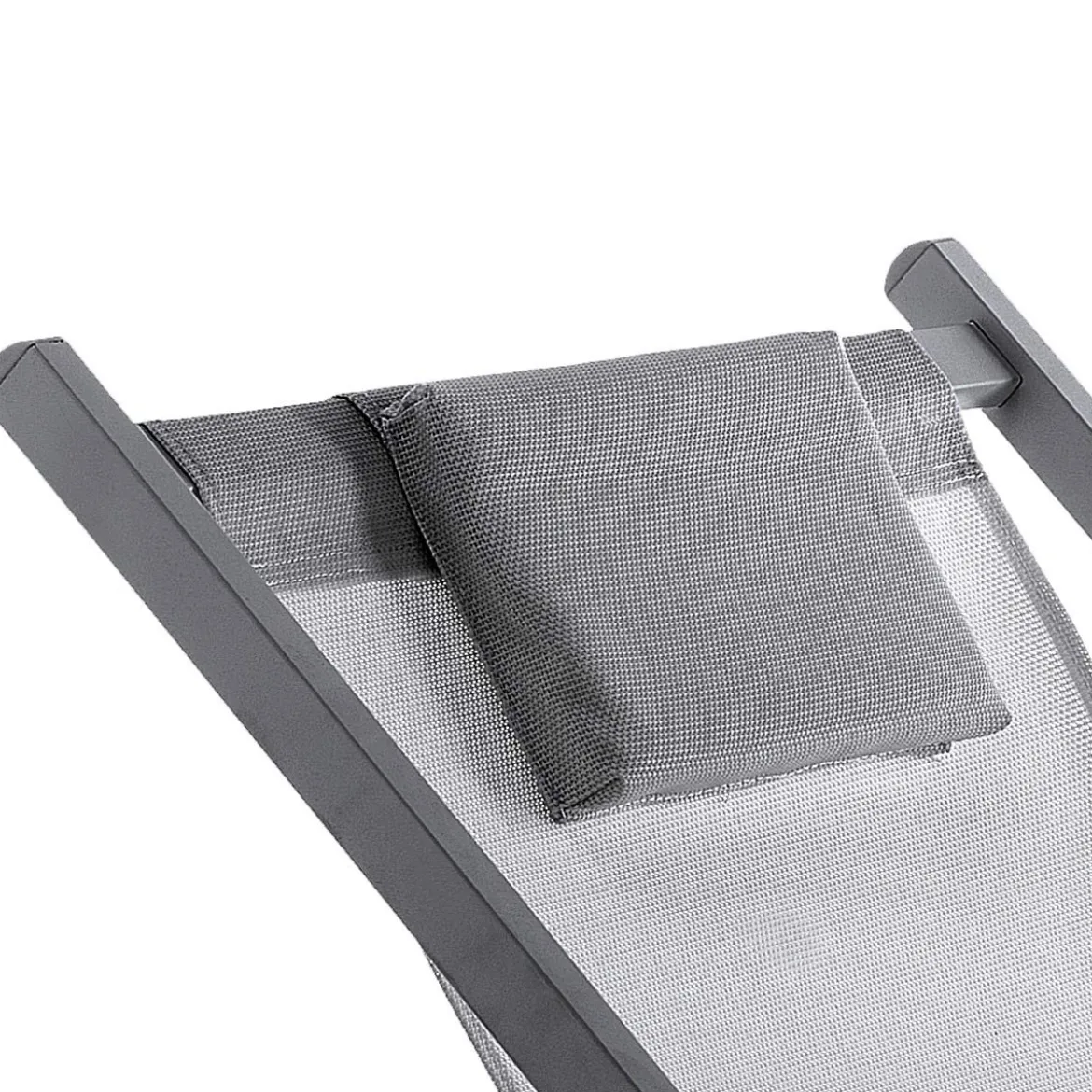Mare milos grey sedia sdraio in alluminio grigio opaco e tessuto textilene grigio 61x102xh80 cm