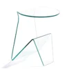 Mark tavolino comodino in vetro curvato 46x40 h55 cm