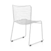 Martha white sedia interno esterno in acciaio colore bianco opaco impilabile h.79 l.49 p.53 cm