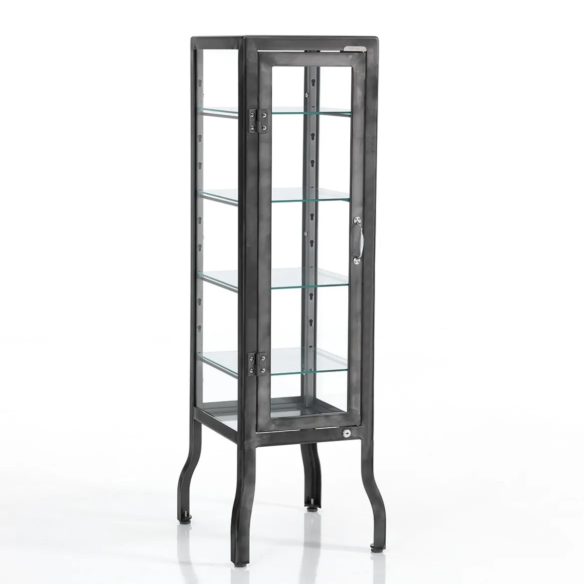 Mash vetrina 1 anta produzione dulton in acciaio con protezione trasparente finitura lucido l40 p45 h126 cm