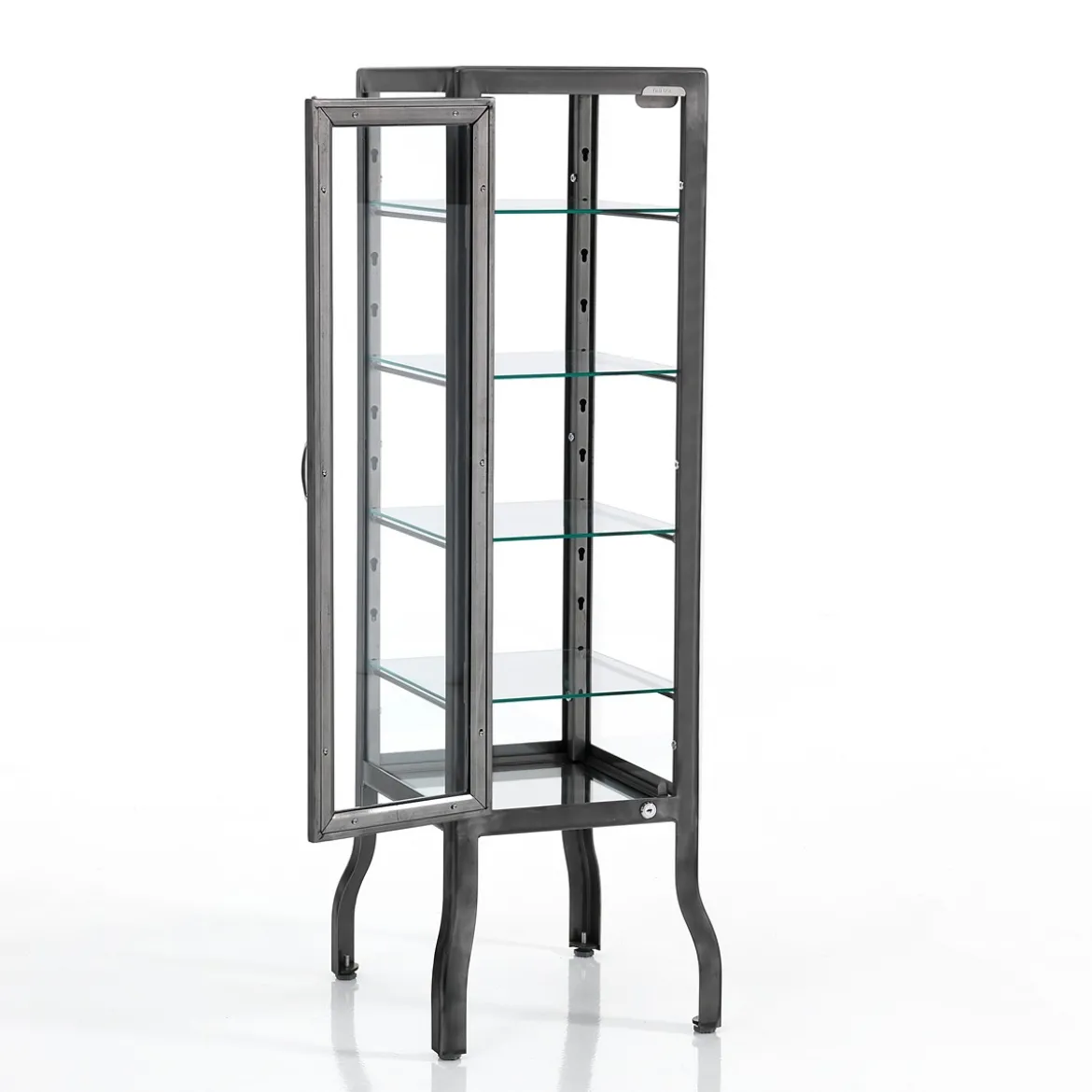 Mash vetrina 1 anta produzione dulton in acciaio con protezione trasparente finitura lucido l40 p45 h126 cm