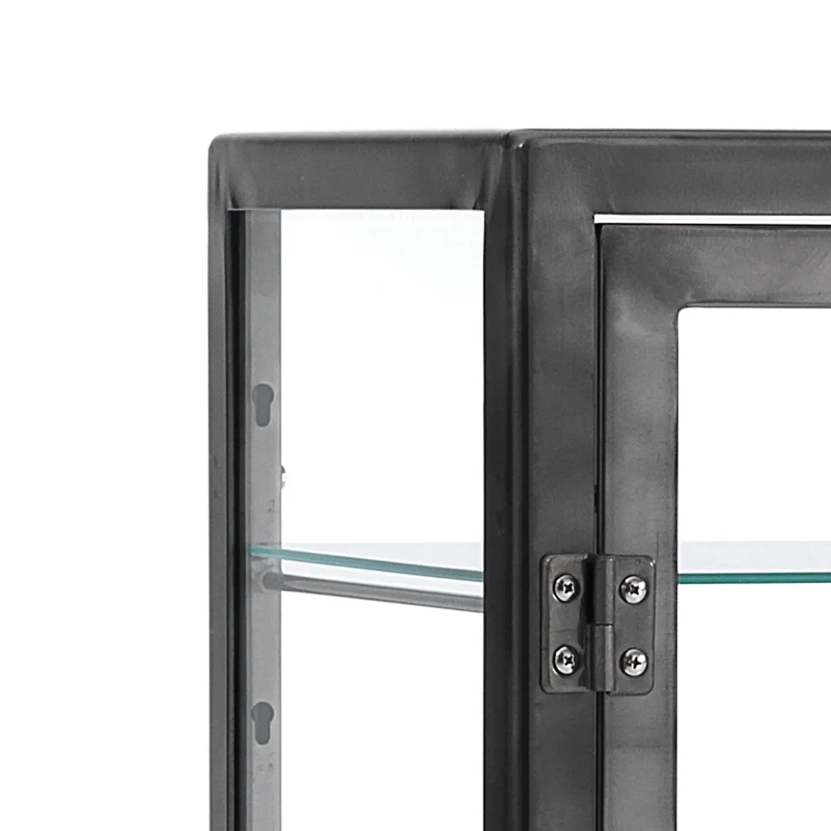 Mash vetrina 1 anta produzione dulton in acciaio con protezione trasparente finitura lucido l40 p45 h126 cm