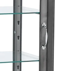 Mash vetrina 1 anta produzione dulton in acciaio con protezione trasparente finitura lucido l40 p45 h126 cm