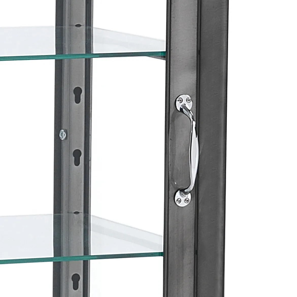 Mash vetrina 1 anta produzione dulton in acciaio con protezione trasparente finitura lucido l40 p45 h126 cm