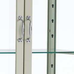 Mash white vetrina alta 4 anta produzione dulton in acciaio laccato di colore avorio lucido l72 p45 h171 cm