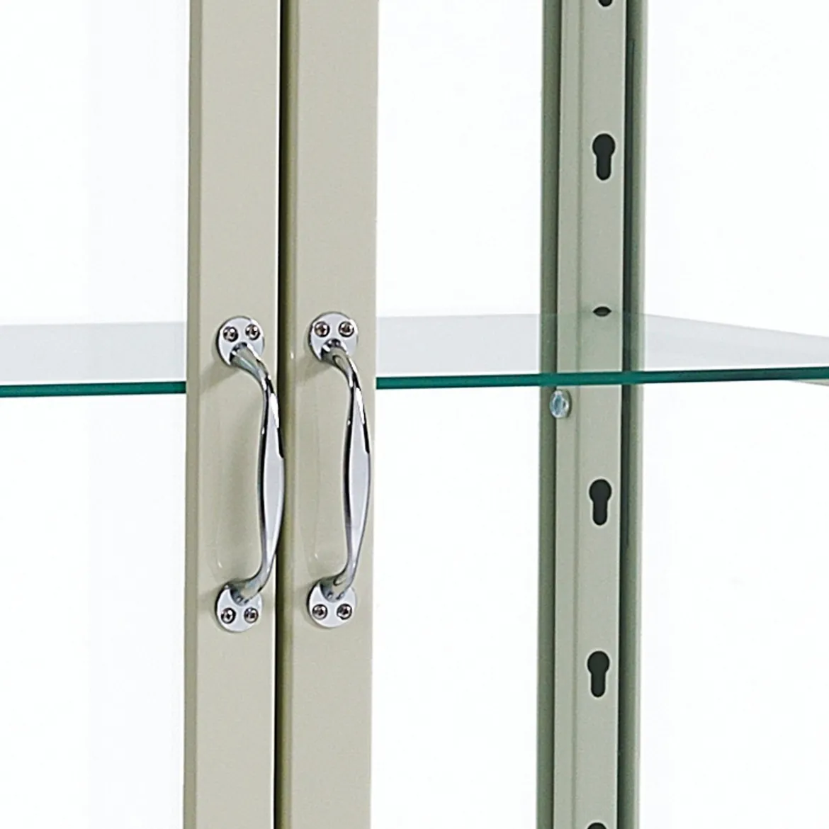 Mash white vetrina alta 2 ante produzione dulton in acciaio laccato di colore avorio lucido l70 p45 h161 cm