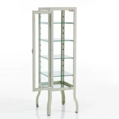 Mash white vetrina 1 anta produzione dulton in acciaio laccato di colore avorio lucido l40 p45 h126 cm