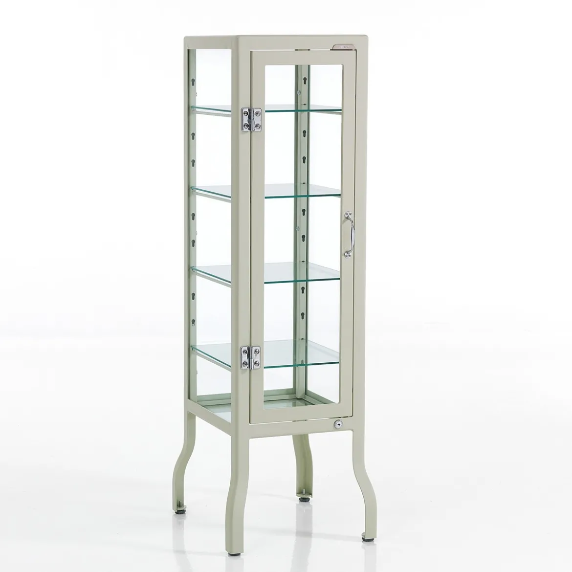 Mash white vetrina 1 anta produzione dulton in acciaio laccato di colore avorio lucido l40 p45 h126 cm