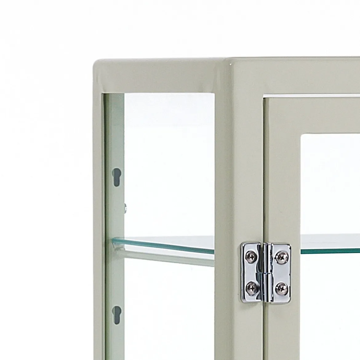 Mash white vetrina 1 anta produzione dulton in acciaio laccato di colore avorio lucido l40 p45 h126 cm
