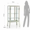 Mash white vetrina 2 ante produzione dulton in acciaio laccato di colore avorio lucido l70 p45 h131 cm