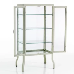 Mash white vetrina 2 ante produzione dulton in acciaio laccato di colore avorio lucido l70 p45 h131 cm
