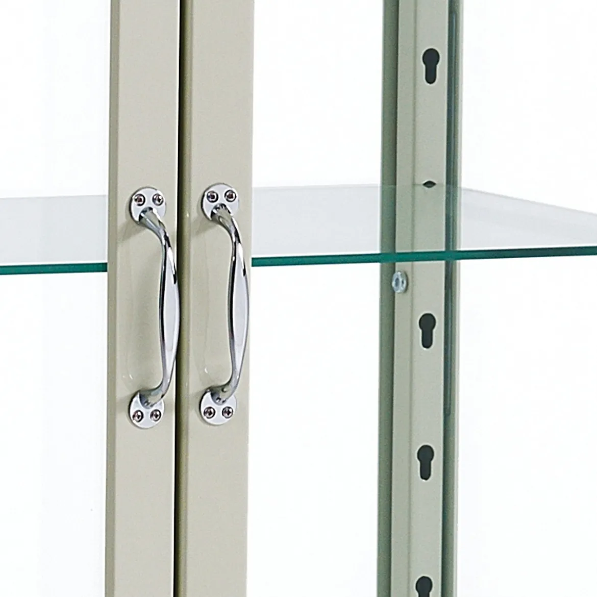 Mash white vetrina 2 ante produzione dulton in acciaio laccato di colore avorio lucido l70 p45 h131 cm
