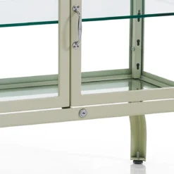 Mash white vetrina 3 ante produzione dulton in acciaio laccato di colore avorio lucido l125 p50 h76 cm