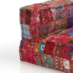 Maxi yara high divano 2 posti rivestimento cotone patchwork multicolore dimensioni l200 p80 h60 cm