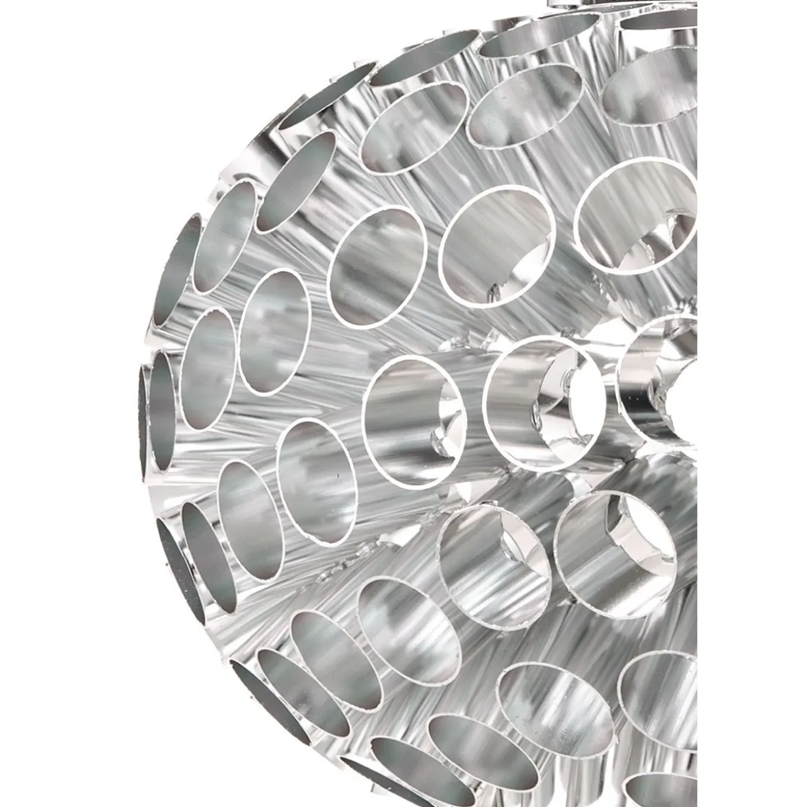 Meteora lampadario in metallo cromato filo regolabile d38 h20 cm