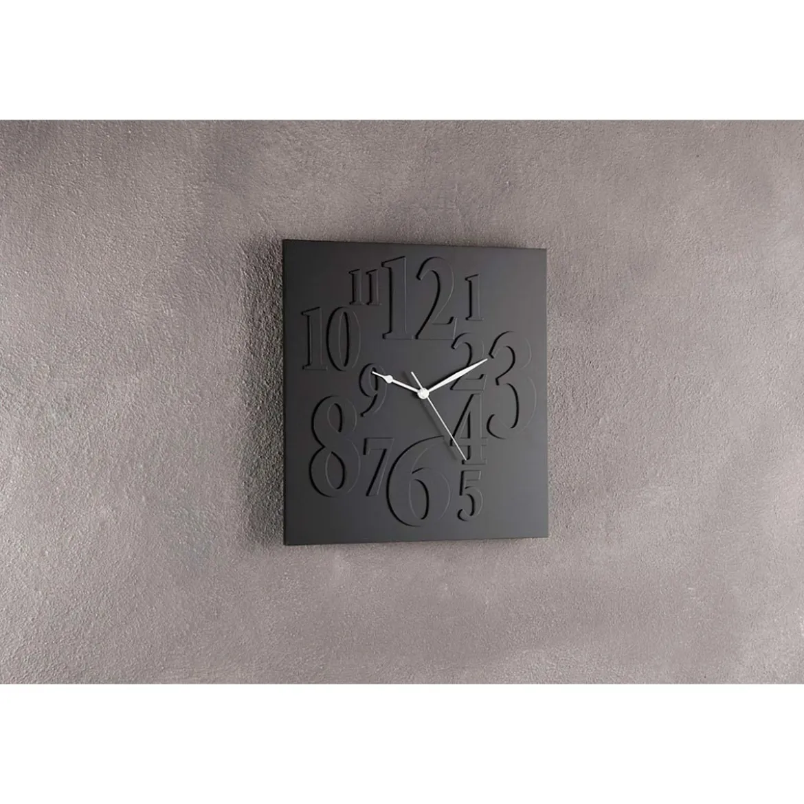 Mix black orologio da muro laccato nero opaco h33 l33 p2 cm