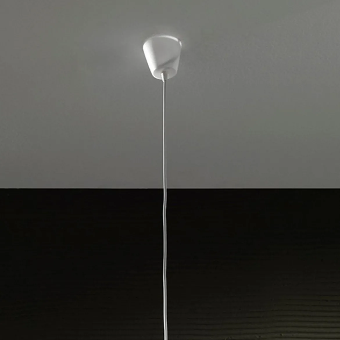 Mix white lampadario in bianco con filo regolabile e paralume d44 h44 cm