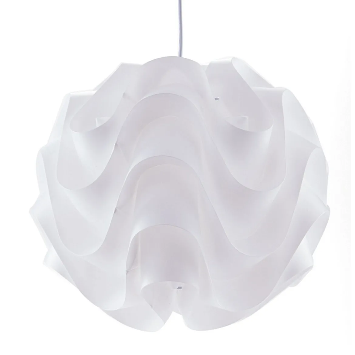 Mix white lampadario in bianco con filo regolabile e paralume d44 h44 cm