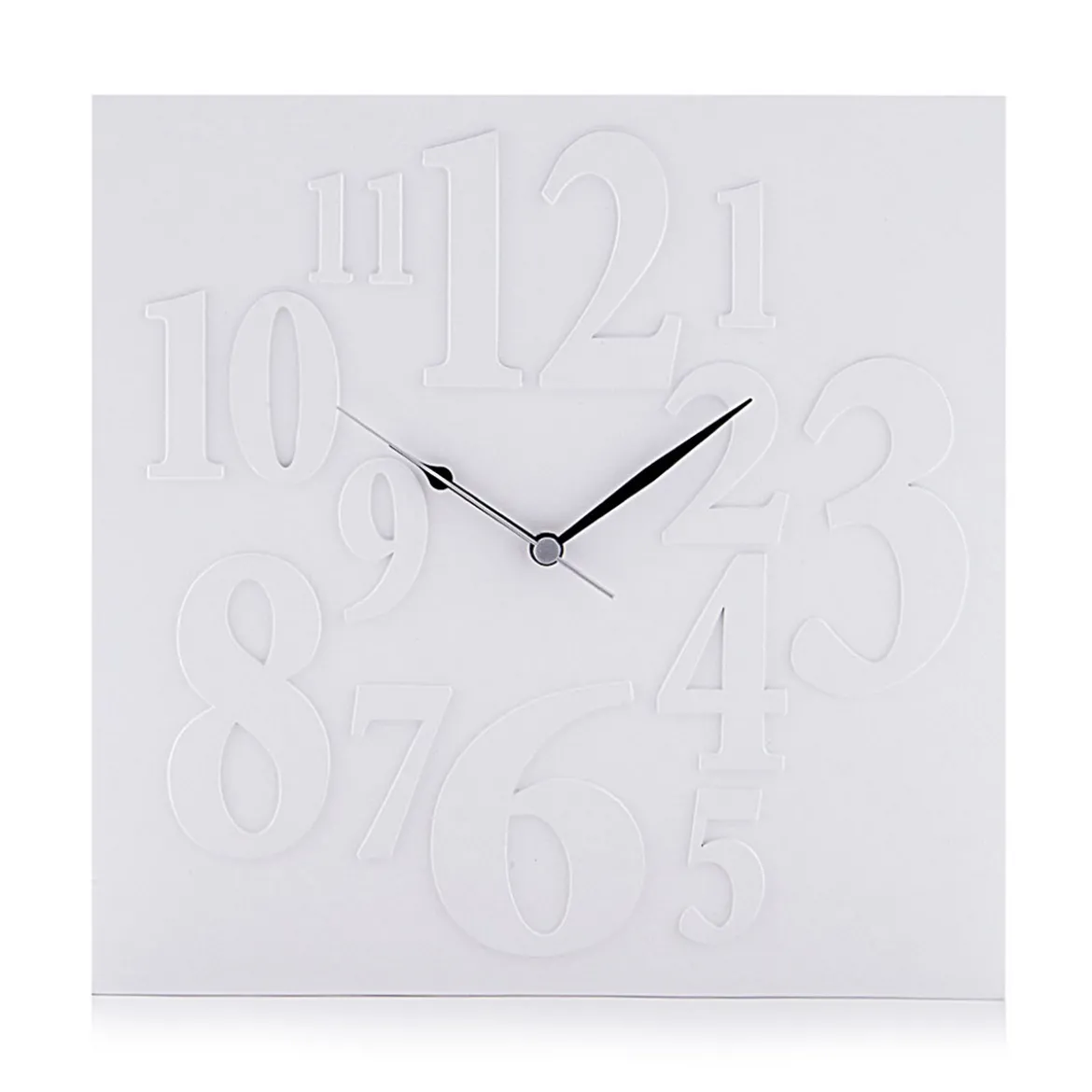 Mix whit orologio da muro laccato bianco opaco h33 l33 p2 cm