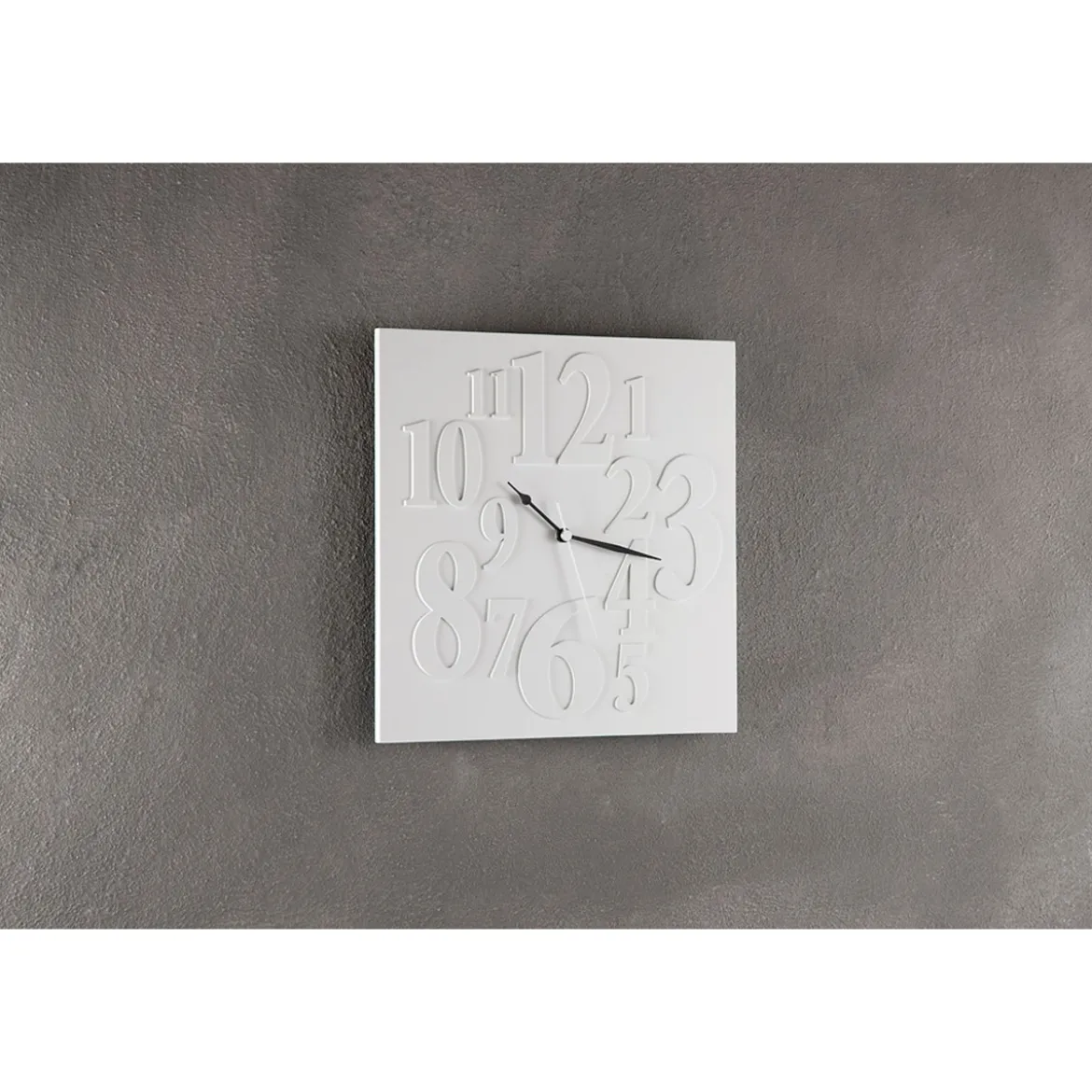 Mix whit orologio da muro laccato bianco opaco h33 l33 p2 cm