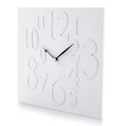 Mix whit orologio da muro laccato bianco opaco h33 l33 p2 cm