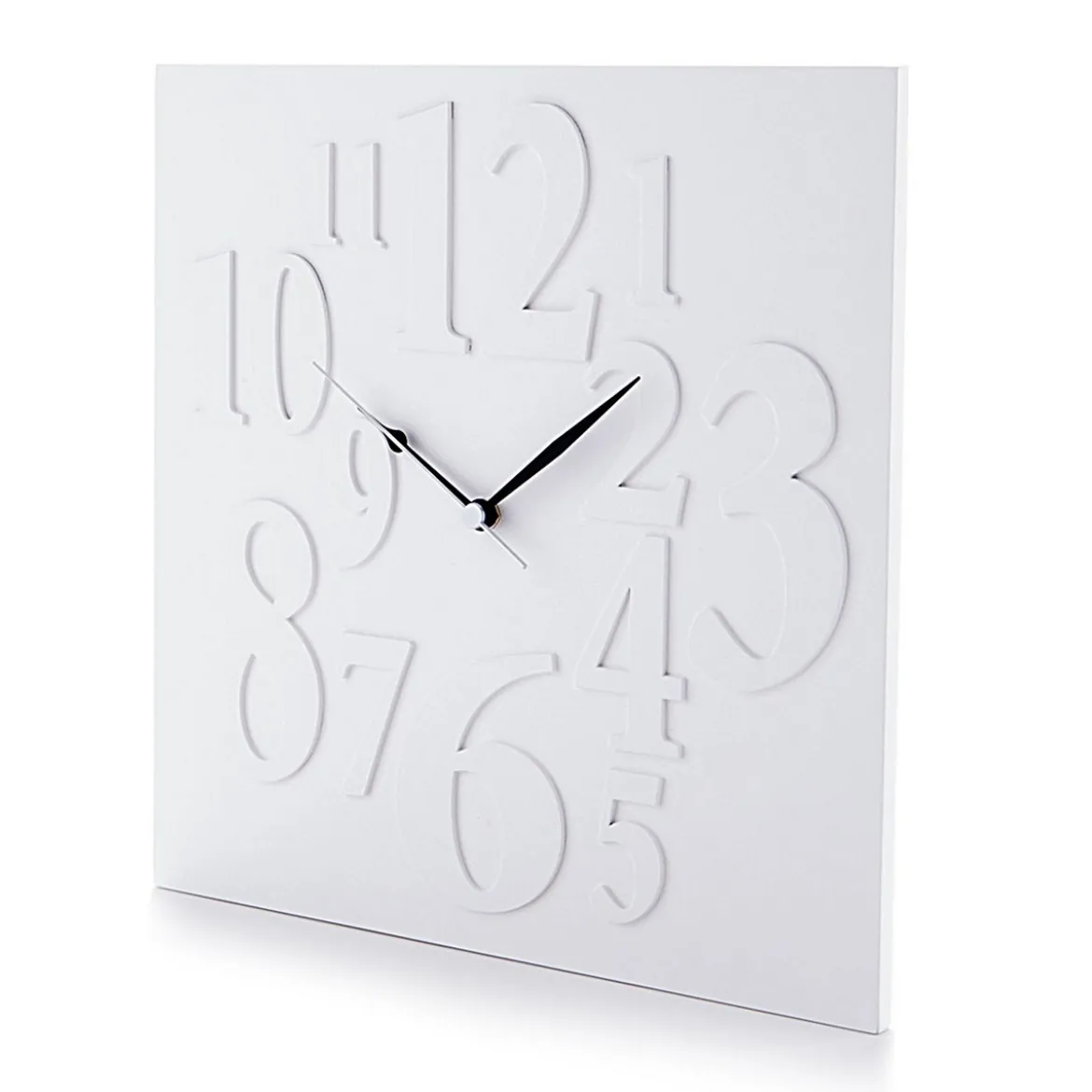 Mix whit orologio da muro laccato bianco opaco h33 l33 p2 cm