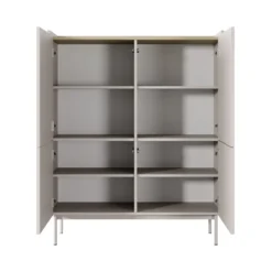 Mobile alto MALENA colore Beige opaco Rovere Scandi H1262 L100 P38