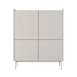 Mobile alto MALENA colore Beige opaco Rovere Scandi H1262 L100 P38