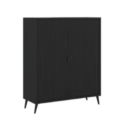 Mobile alto ROMA TOTAL BLACK finitura Nero opaco H130 L104 P40