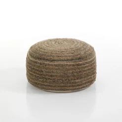 Nagar-b pouf juta in juta intrecciata colore naturale d48xh30 cm
