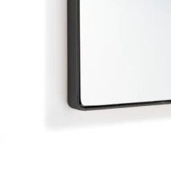 Neat big black slim specchio da parete in acciaio finitura nero opaco 36x3.5 h100 cm